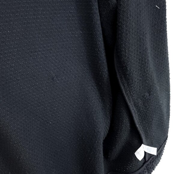 Marine Layer Birdseye Cardigan Womens Small Black Open Front Textured Pockets - Picture 7 of 12